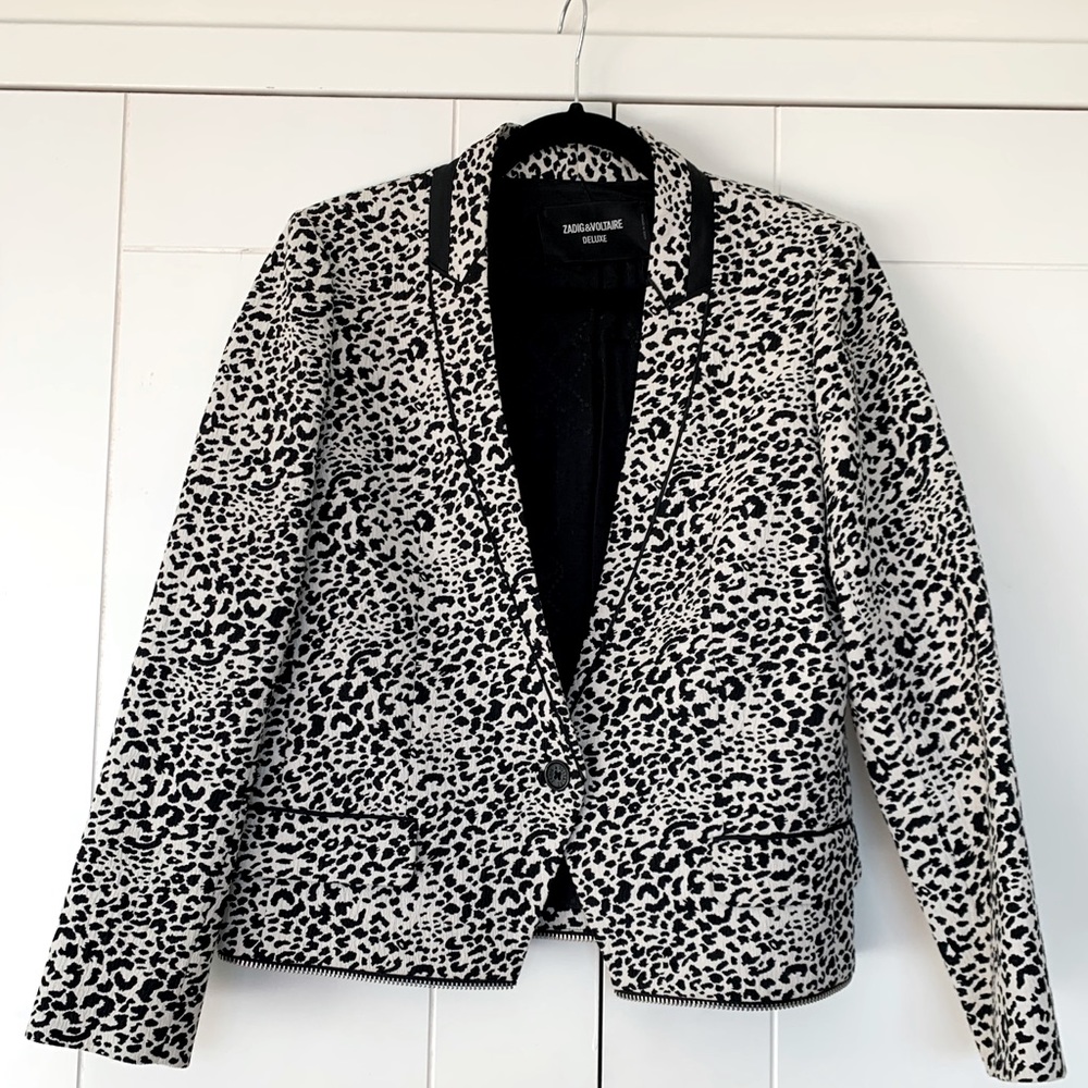 Zadig & Voltaire Deluxe Vegam White Leopard Blazer